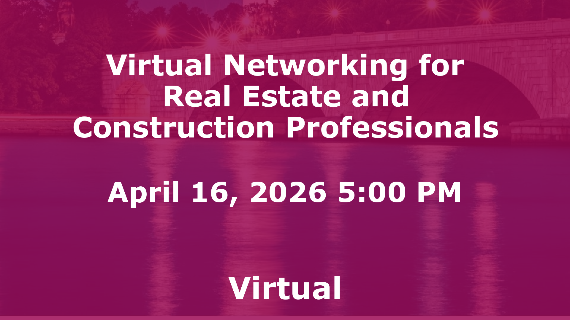 Virtual Networking for Real Estate and Construction Professionals event image